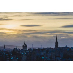 Edinburgh Skyline At Sunset