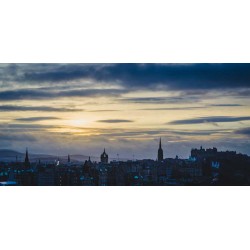 Edinburgh Skyline At Sunset