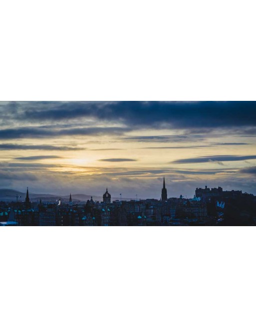 Edinburgh Skyline At Sunset