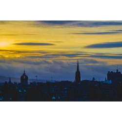 Winter Sunset Over Edinburgh