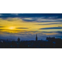 Winter Sunset Over Edinburgh