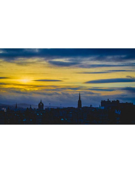 Winter Sunset Over Edinburgh